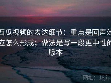 西瓜视频的表达细节：重点是回声效应怎么形成；做法是写一段更中性的版本