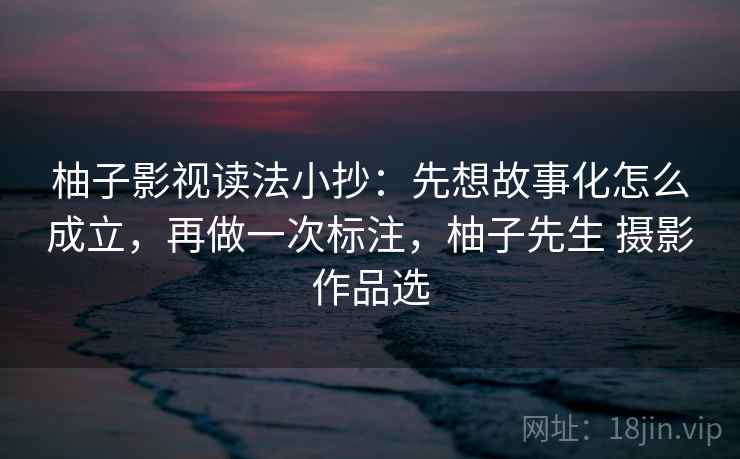 柚子影视读法小抄：先想故事化怎么成立，再做一次标注，柚子先生 摄影作品选